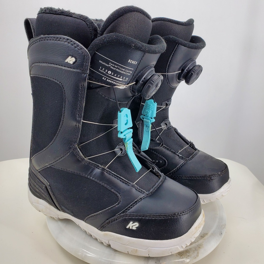 K2 Benes Snowboard Boots Black Womens 8 H4 Boa Coiler Intuition Liner B20032501
